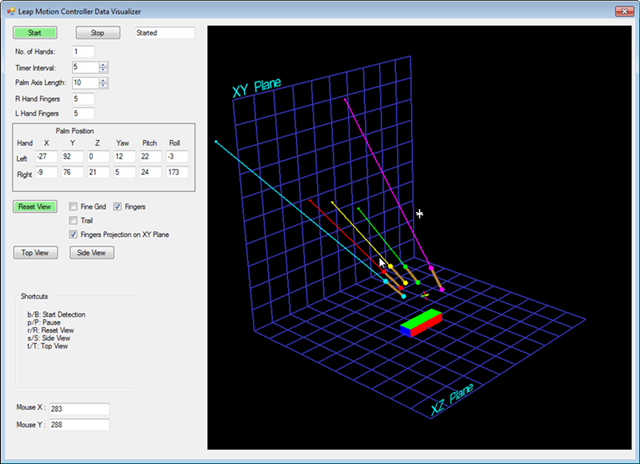 Leap Motion Sensor Visualizer