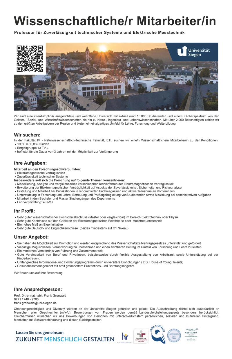 Stellenausschreibung ZTSMT
